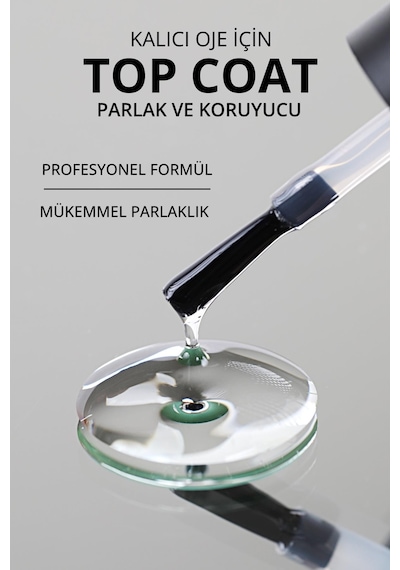 Momo Professional Kalıcı Oje İçin Top Coat - Yapışkansız 9 Ml