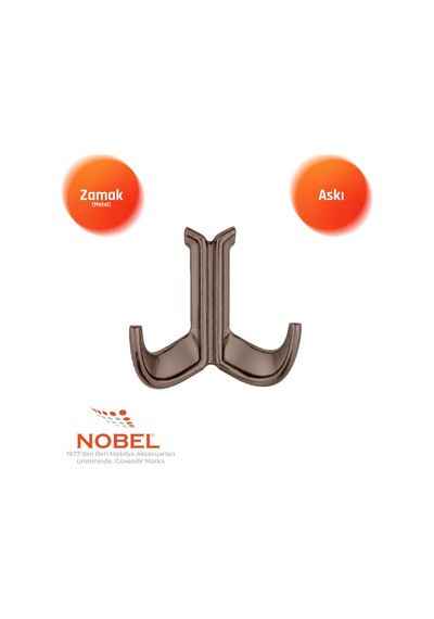 Marmaris Lüks Askı, Metal, Vestiyer Askı, 85 Gr, Dolap Askılık, Duvar Askılığı, Bronz Vidalı