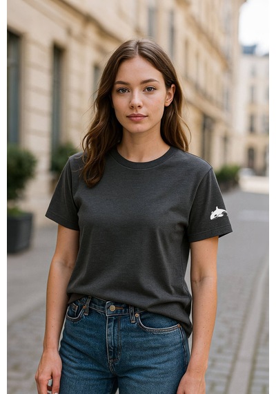 Markapia Kadın Bisiklet Yaka Basic Düz Kısa Kollu T-shirt Antrasit Markapia Kadın Bisiklet Yaka Basic Düz Kısa Kollu T-shirt Antrasit