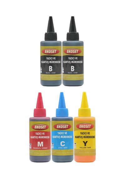 Ekoset Brother Dcp T300 T310 Uyumlu Mürekkep 100 ML 5'li Set