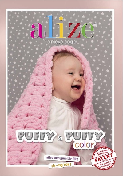 Puffy 3 Lü Paket El Örgü İpi - Şişsiz 100g X 3 Adet Renk No: 15 - Su Yeşili