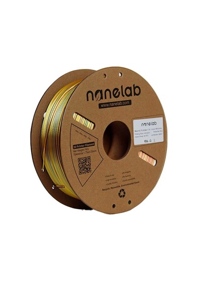 Nanelab Üç Renk Silk Pla Filament - Altın-fuşya-mavi - 1.75mm - 1kg