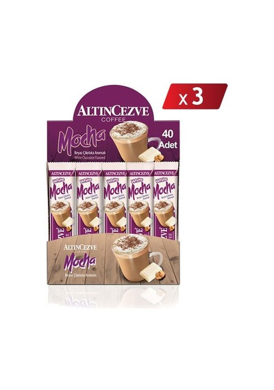 Altıncezve 3ü 1 Arada White Mocha Beyaz Çikolata Aromalı Tek İçimlik Kahve 3'lü 40 x 17 G