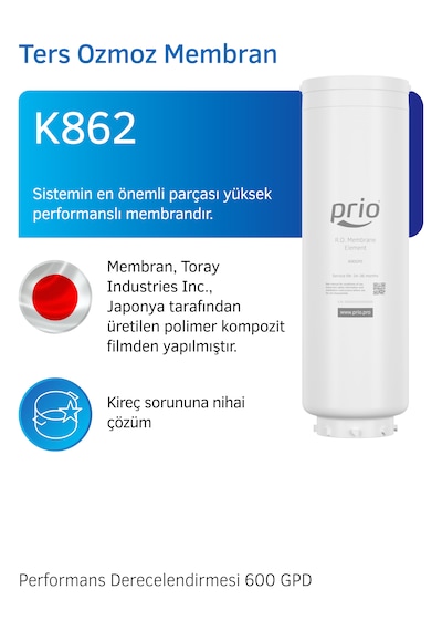Prio Cdx600 Praktic Tanksız Direkt Akışlı Otomatik Yıkamalı Pompalı Su Arıtma Cihazı 600 Gpd Direk Akış