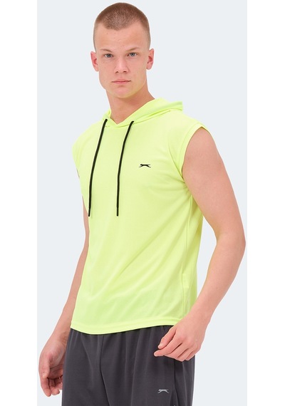 Slazenger RAG Erkek Kolsuz Neon Sarı Tişört