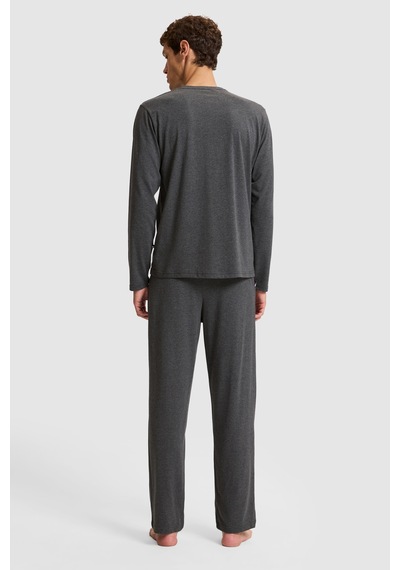 U.S. Polo Assn. Erkek Antrasit Melanj Pijama Takımı 50333256-vr081