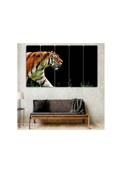 Kaplan, Tiger - 5 Parçalı Tablo Görsel - 702503441 Görsel