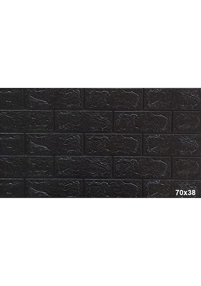 Kendinden Yapışkanlı Siyah Tuğla Desen Duvar Kağıdı Panel 70X38Cm