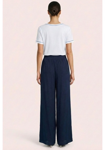 Casual Mavi Penye T-shirt Mavi
