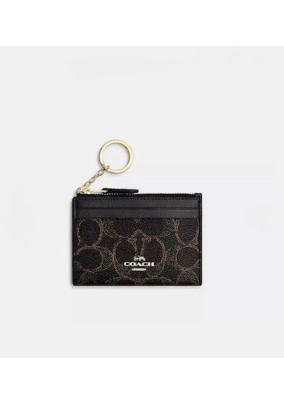 Coach Mini Id Skinny Case Kartlık-cüzdan Siyah - Altın