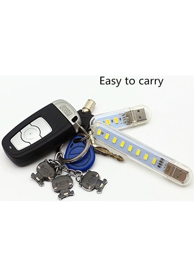 Usb 8 Led Beyaz Lamba Gece Lambası Laptop - Powerbank Uyumlu Led Diğer