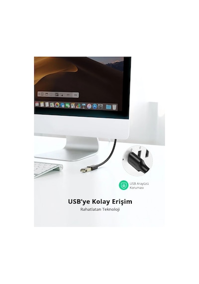 Ugreen Usb 3.0 Uzatma Kablosu, 1 Metre, Siyah, 10368