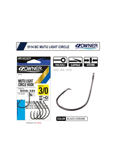 Owner 5114 Mutu Light Black Chrome İğne No:1