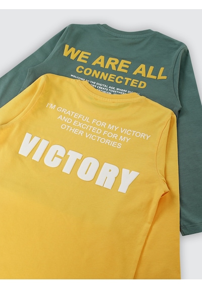 Civil Boys Erkek Çocuk 2'li Sweatshirt 5-13 Yaş Sarı