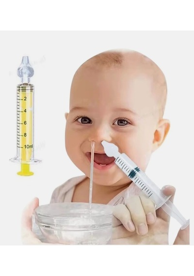 2'li Paket Bebek Burun Yıkama Ve Temizleme Enjektörü - Yumuşak Silikon Uçlu Burun Aspiratörü 10 Ml