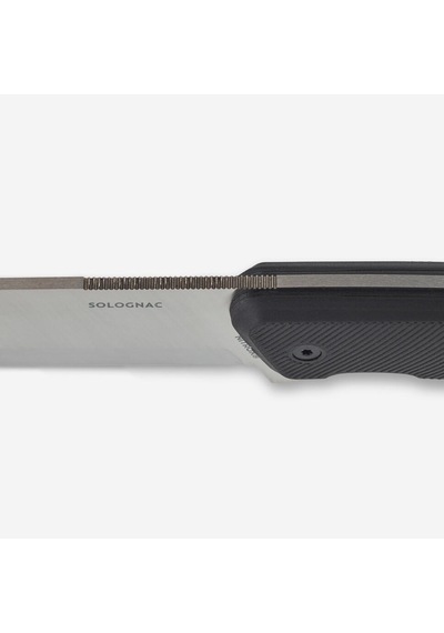 Solognac Sabit Kamp Bıçağı - Siyah - Paslanmaz Çelik - Sika 130 Fr Grip