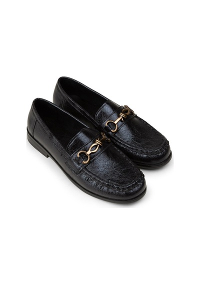 Deery Kadın Siyah Toka Detaylı Loafer - K0013zsyhc01