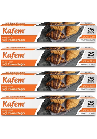 Kafem Yağlı Pişirme Kağıdı 4'lü 37 CM x 25 M