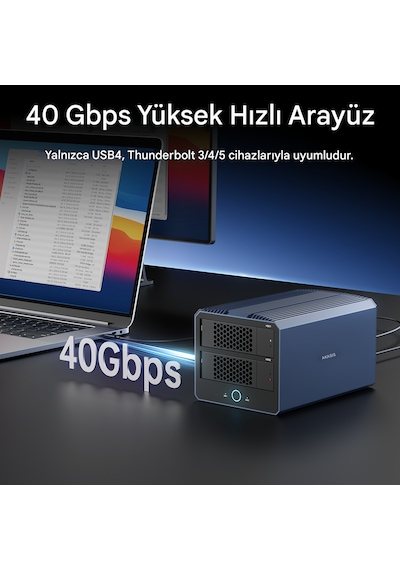 Acasis Ec4501 Thunderbolt 4 40gbps, 2x 2.5"/3.5" Hdd, 2x M.2 Nvme Ssd Yuvası, Max.76tb Kapasite, 4 Raıd Modu, 8k 60hz, Dahili Akıllı Fan, Type-c, Alüminyum Raıd Disk İstasyonu Ec4501 Acasis Ec4501 Thunderbolt 4 40gbps, 2x 2.5"/3.5" Hdd, 2x M.2 Nvme Ssd Yuvası, Max.76tb Kapasite, 4 Raıd Modu, 8k 60hz, Dahili Akıllı Fan, Type-c, Alüminyum Raıd Disk İstasyonu Ec4501