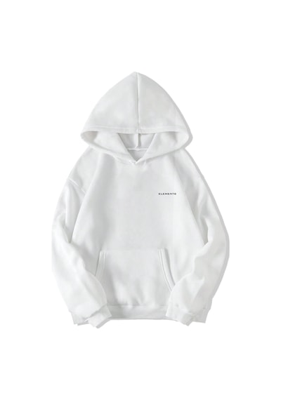 Brz Collection Unisex Oversize Moon Thief Galaxy Hoodie Beyaz