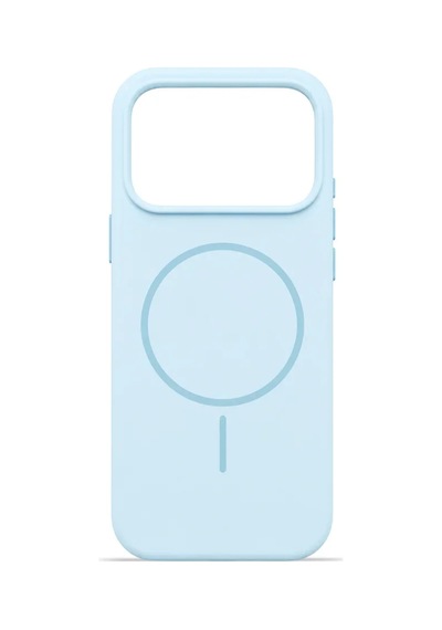 iPhone Uyumlu 17 Pro Max Aura Akıllı Magsafe Animasyonlu Silikon Kılıf Açık Mavi