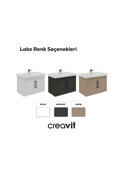 Creavit D20 80 Cm Kapaklı Lavabo Dolabı Antrasit Lake Kapak Antrasit Creavit D20 80 Cm Kapaklı Lavabo Dolabı Antrasit Lake Kapak Antrasit