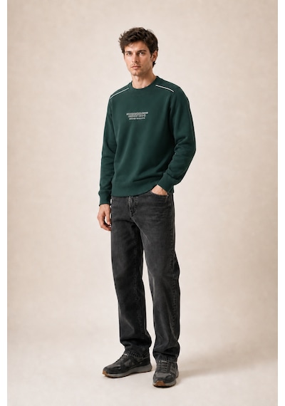 Redline Respect Bisiklet Yaka Regular Fit Kışlık Sweatshirt Nefti