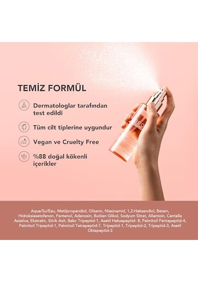 Supercharged Cilt Bariyeri Yenileyici Esans Spreyi 110 Ml Kolajen Güçlendirici Nemlendirici Sprey Yüz Kolajen Peptit