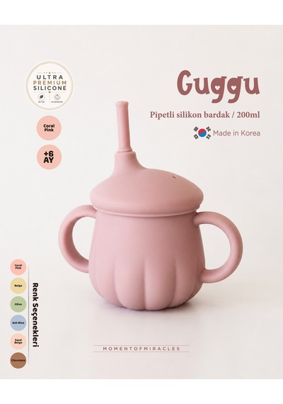 Tgm Baby Guggu Ultra Premium Silikon Pipetli Alıştırma Bardağı 200 Ml