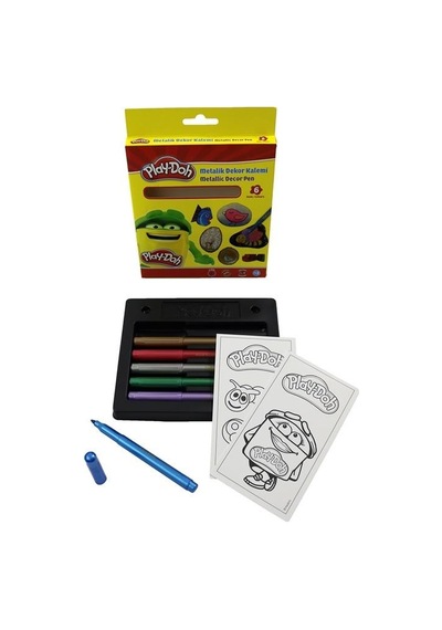 Play-Doh Ke016 6 Renk Metalik Keçeli Kalem