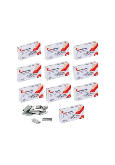 Noki Zımba Teli Küçük No:10 1000 Li Nikel Beyaz 10 Paket 6452