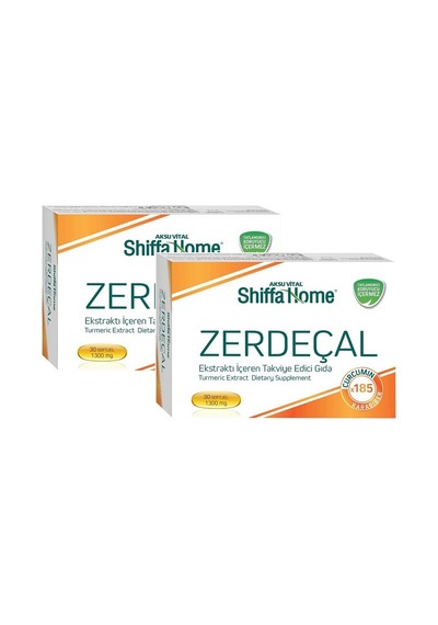 Shiffa Home Zerdeçal 30 Softjel Kapsül 1300 Mg 30 Softjel 2 Paket
