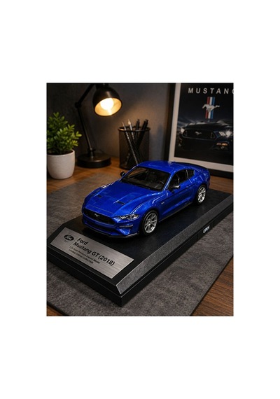 1:26 Ölçek Ford Mustang Gt 2018 Diecast Model Araba Ford Mustang Kapıları Açılır Özel Standlı