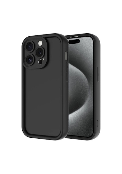 Apple Uyumlu iPhone 15 Pro Kılıf Kamera Korumalı Zore Ananas Kapak Siyah