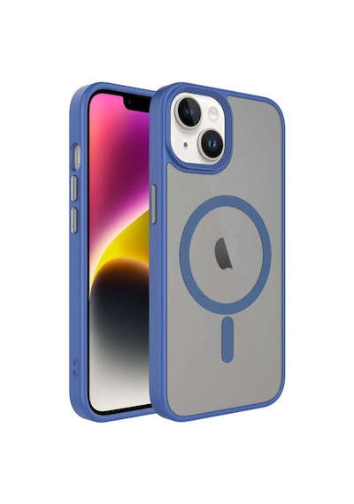 Kilifone - İphone 13 Uyumlu Kılıf Mat Arka Yüzeyli Magsafe Özellikli Flet Kapak - Gri - T26751