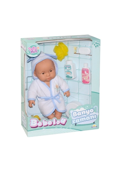 030031 Sunman, Bebelou Banyo Zamanı Bebek Seti, 35 Cm / +3 Yaş - Aıaı-888855 1 Adet