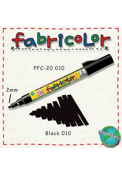 Zig Fabricolor Örtücü Kumaş Boyama Kalemi Siyah