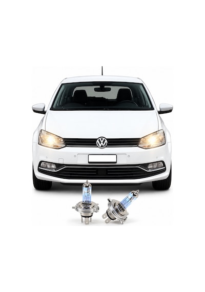 Vw Polo 6 Halojen Sarı Kısa Ve Uzun Far Yedek Ampulü H4 Xtreme Vısıon %150 Xv 2 Adet