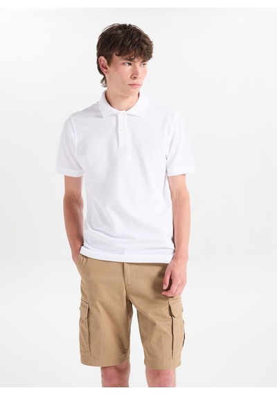 Dockers Kırık Beyaz Erkek %100 Pamuk Regular Fit Polo T-shirt D261002
