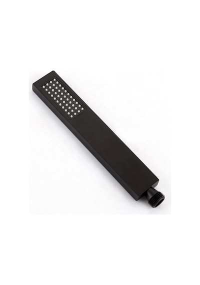 Fause El Duş Başlığı Pirinç Metal Kare Siyah Ke102-B Siyah