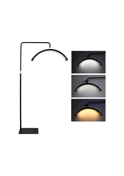 Tr 24inç Ay Lamba Led Video Işığı Yarım Ay Şekilli Kumandalı Dolgu Işık Kalıcı Makyaj Tatto Çekim Işığı