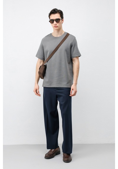 Antioch Regular Fit Basic Erkek T-shirt Füme
