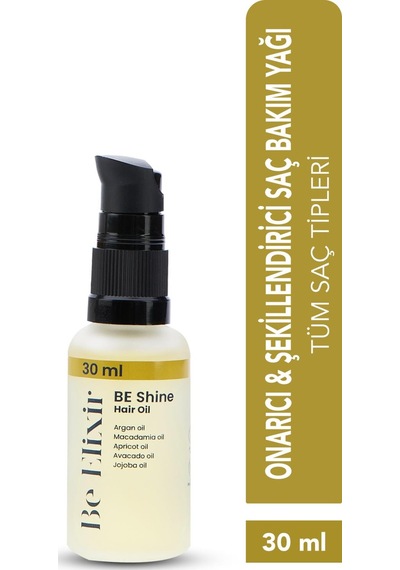 Be Elixir Be Shine Hair Oil Onarıcı ve Şekillendirici Saç Bakım Yağı 30 ML