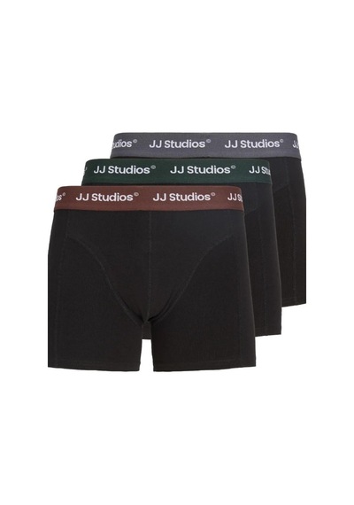 Jack & Jones 12280164 Jacsoho Trunks 3 Pack Black Black Erkek Boxer Siyah