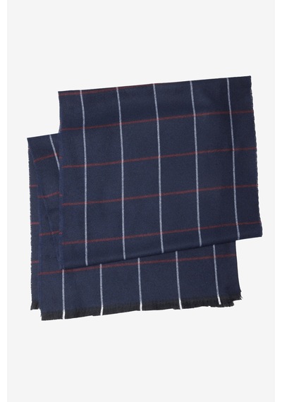 Altınyıldız Classıcs Erkek Bordo - Lacivert Desenli Standart Fit Atkı