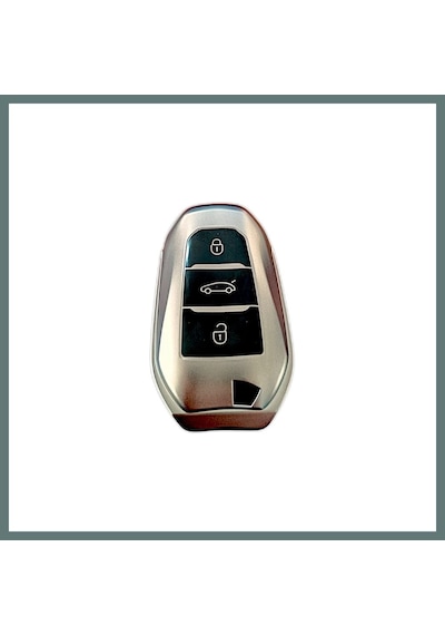 Bezos Peugeot 208-308-508-2008-3008-5008 Anahtar Uyumlu Silikon Oto Anahtar Kumanda Kabı Kılıf Füme Ventra