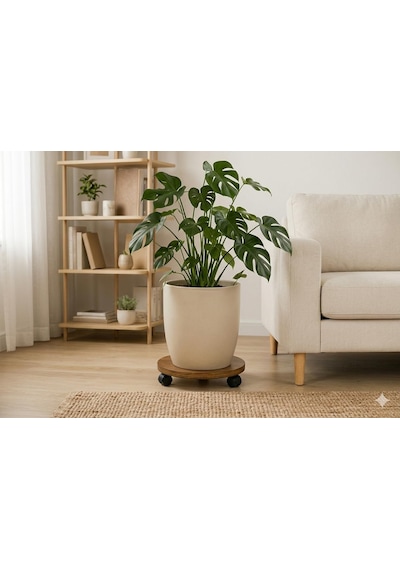 Lexroo Shibumi Atelier 3 Tekerlekli Çok Amaçlı Altlık Ahşap