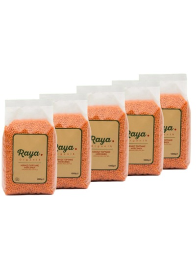 Organik Kırmızı Mercimek 1 Kg 5 Adet Paket