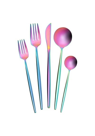 Orion Çok Renkli 6 Kişilik 30 Parça Çatal Kaşık Bıçak Takımı Rainbow