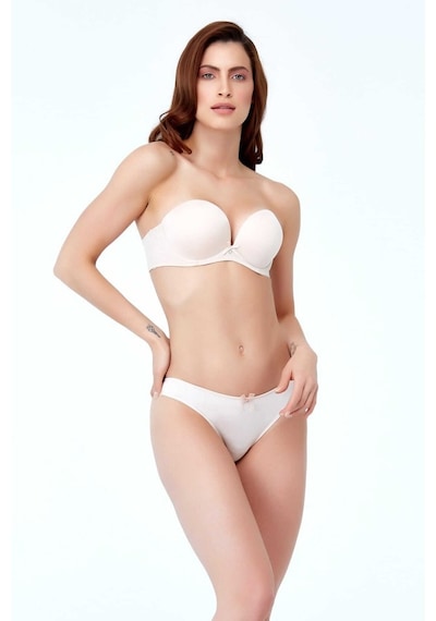 Golshan Ekstra Destekli Push Up Dantelli Straplez Sütyen (549262039)
